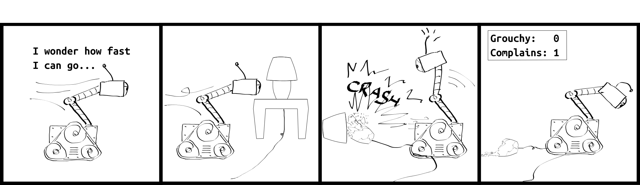 Running inside the house.